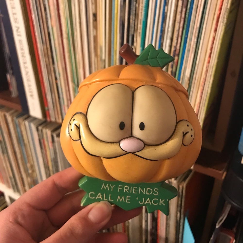 Garfield Pumpkin Figure "My Friends Call Me Jack" door knob cover